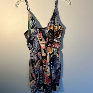 SHEIN blue lightweight floral romper